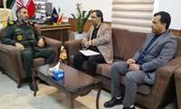 دیدار مدیر عامل شرکت شهرک های صنعتی خراسان شمالی  با سردار اسماعیل فرجی فرمانده سپاه حضرت جوادالائمه (ع) خراسان شمالی