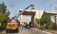 اتمام تعمیرات شبکه روشنایی در شهرک صنعتی بیدک